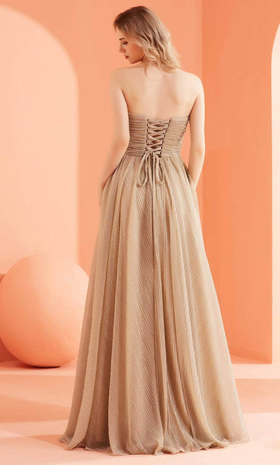 J'Adore Dresses J22003 - Sweetheart Metallic A-Line Evening Gown Special Occasion Dress