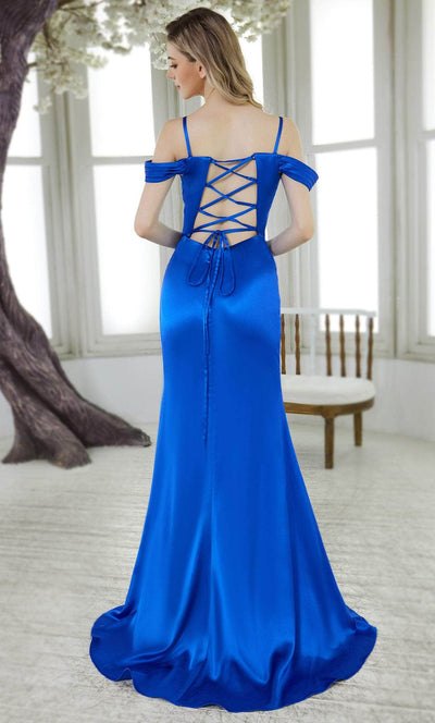 J'Adore Dresses J22035 - V-Neck Cold-Shoulder Sleeve Prom Dress Special Occasion Dress