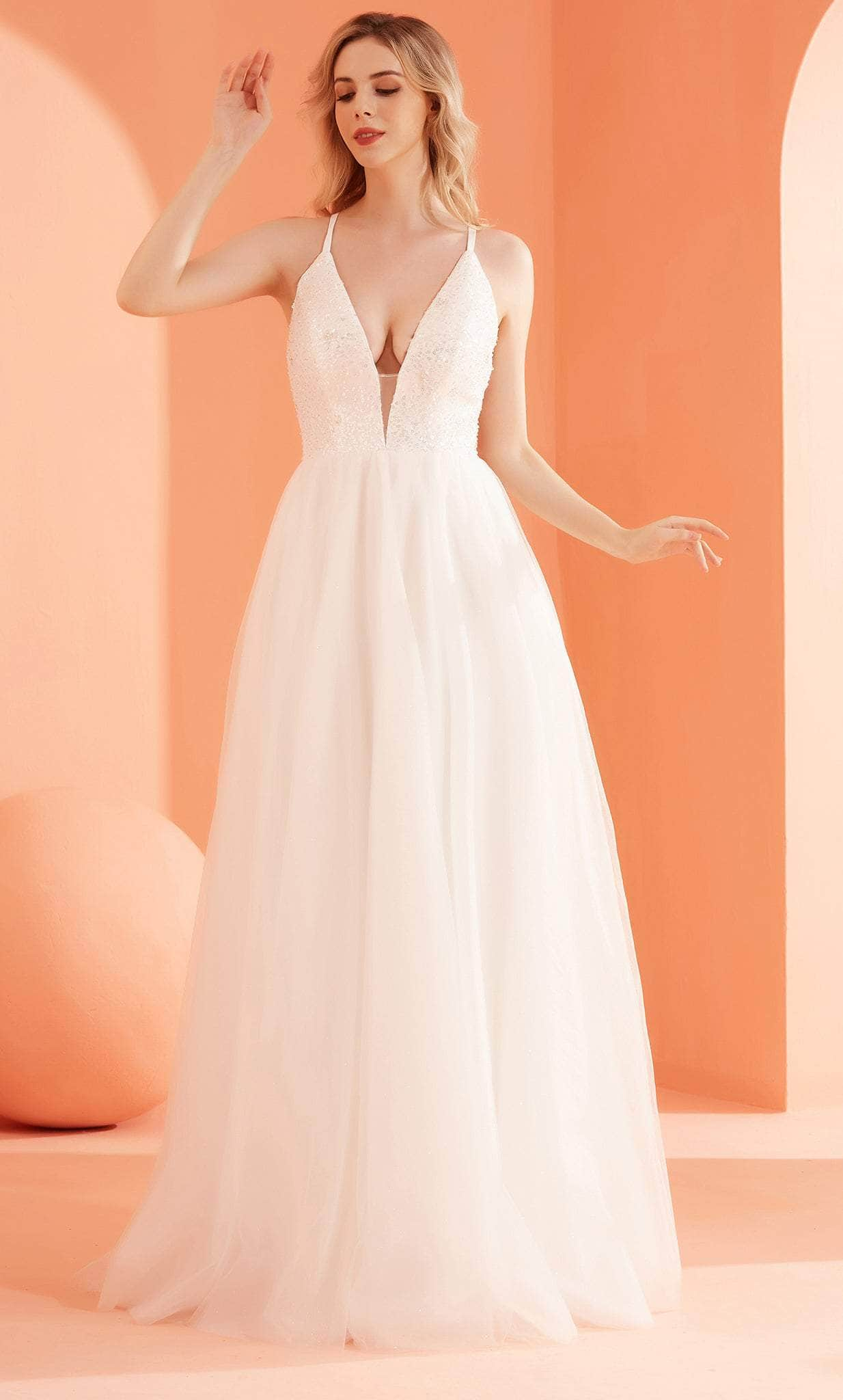 J'Adore Dresses J22042 - Beaded Bodice Tulle Ballgown Special Occasion Dress