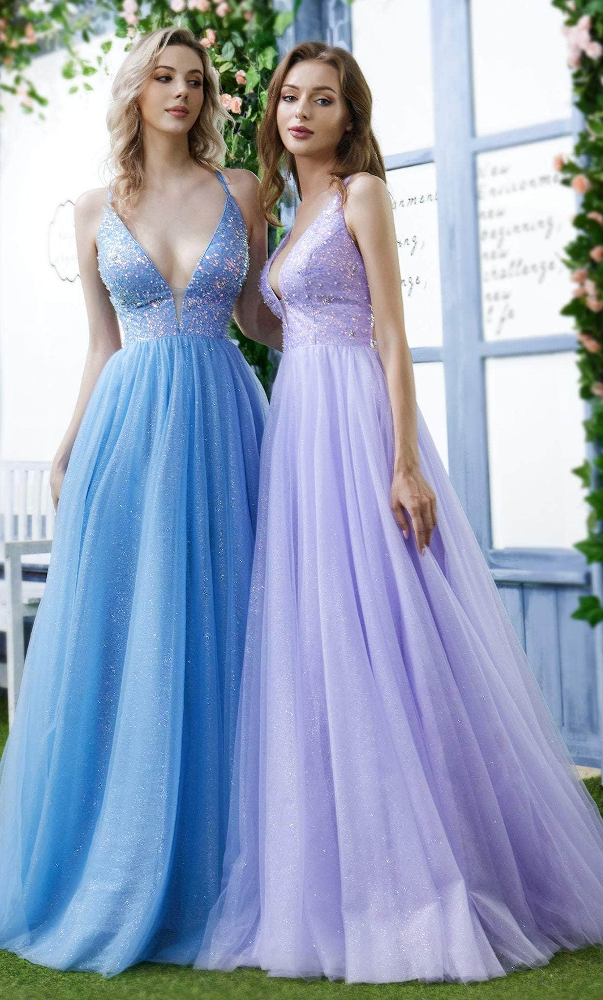 J'Adore Dresses J22042 - Beaded Bodice Tulle Ballgown Special Occasion Dress