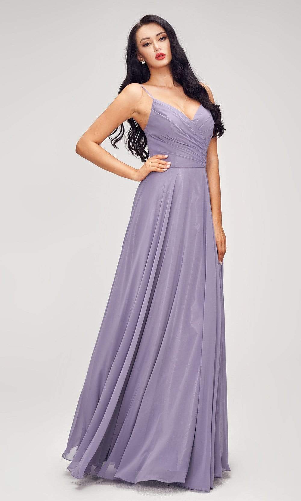 J'Adore - J17040 V Neck A-Line Evening Dress Special Occasion Dress