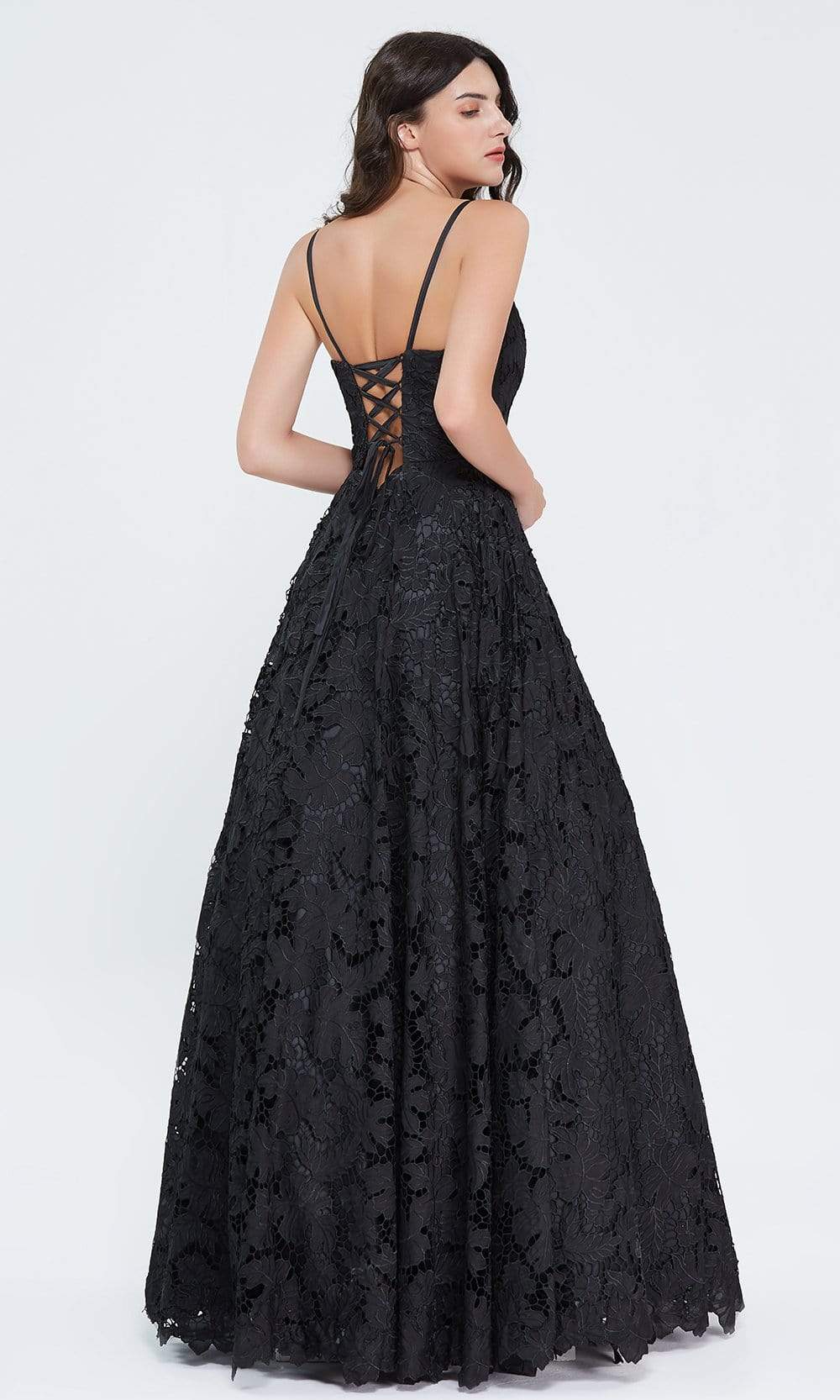 J'Adore - J20020 Deep V-Neck Embroidered Dress Special Occasion Dress