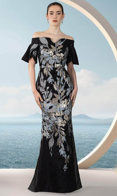 Janique 25941 - Metallic Detail Mermaid Gown Mother of the Bride Dresses