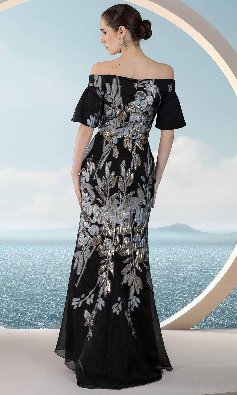 Janique 25941 - Metallic Detail Mermaid Gown Mother of the Bride Dresses
