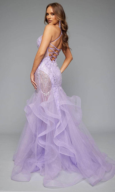 Jasz Couture 7612 - Scoop Neck Gown with Corset Bodice Prom Dresses