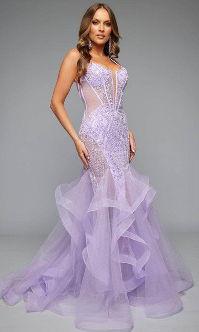 Jasz Couture 7612 - Scoop Neck Gown with Corset Bodice Prom Dresses