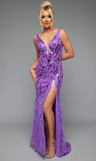 Jasz Couture 7634 - Mirror Embellished Sheath Dress Prom Dresses