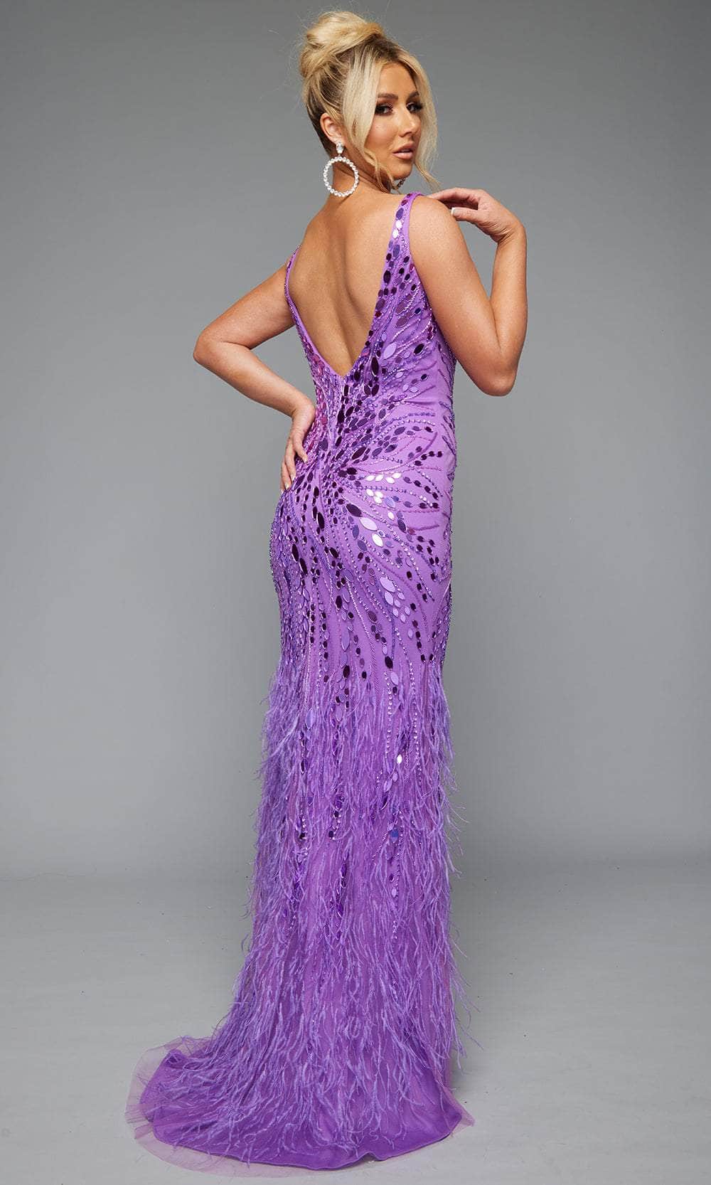Jasz Couture 7634 - Mirror Embellished Sheath Dress Prom Dresses