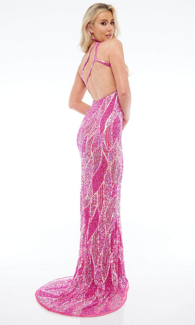 Jasz Couture 7645 - Sleeveless Beaded Gown with Slit Prom Dresses