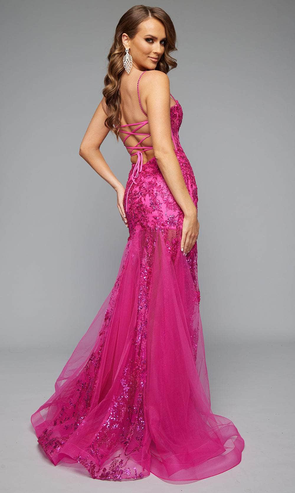 Jasz Couture 7652 - Sheath Dress with Beaded Lace Bodice Prom Dresses