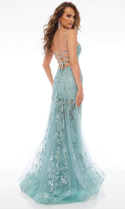 Jasz Couture 7652 - Sheath Dress with Beaded Lace Bodice Prom Dresses