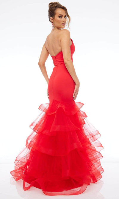 Jasz Couture 7670 - Strapless Ruffle Mermaid Gown Prom Dresses