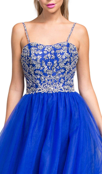 Jeweled Semi-Sweetheart A-line Evening Dress Dress