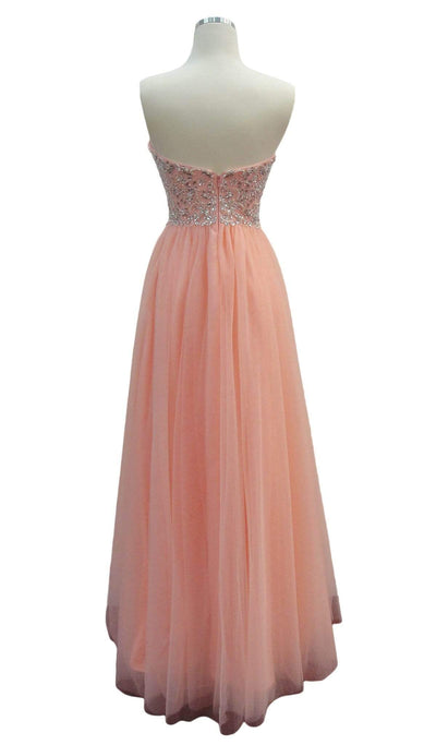 Jeweled Semi-Sweetheart A-line Evening Dress Dress