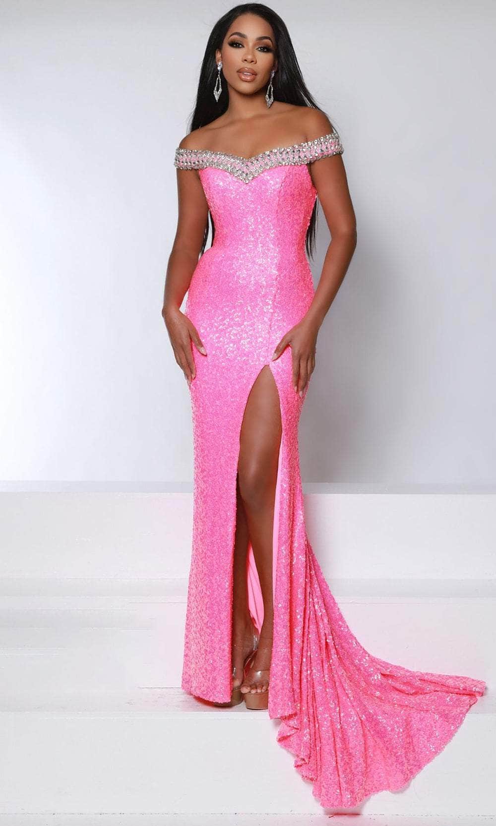 Johnathan Kayne 2942 - Sequin Ornate Evening Gown Evening Dresses