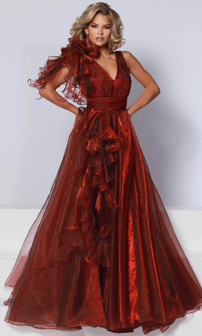 Johnathan Kayne 3014 - Ruffle Sleeveless Prom Gown Evening Dress