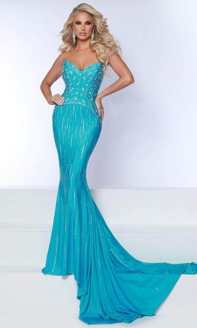 Johnathan Kayne 3119 - Bold V-Neckline Strapless Prom Gown Prom Dresses