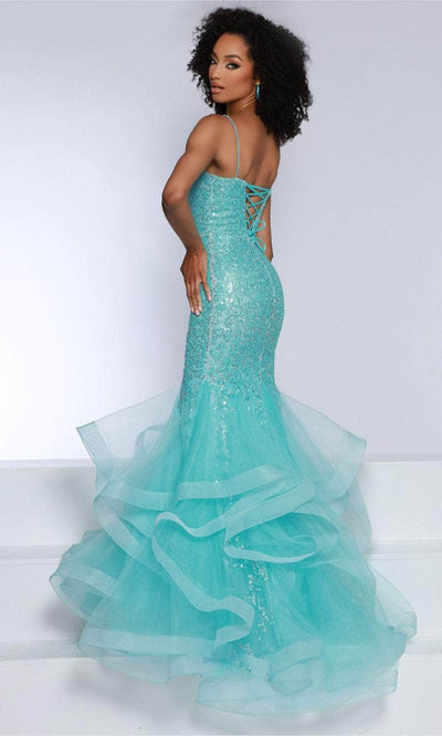 Johnathan Kayne DKS1 - Godet Detailed Evening Gown Prom Dresses