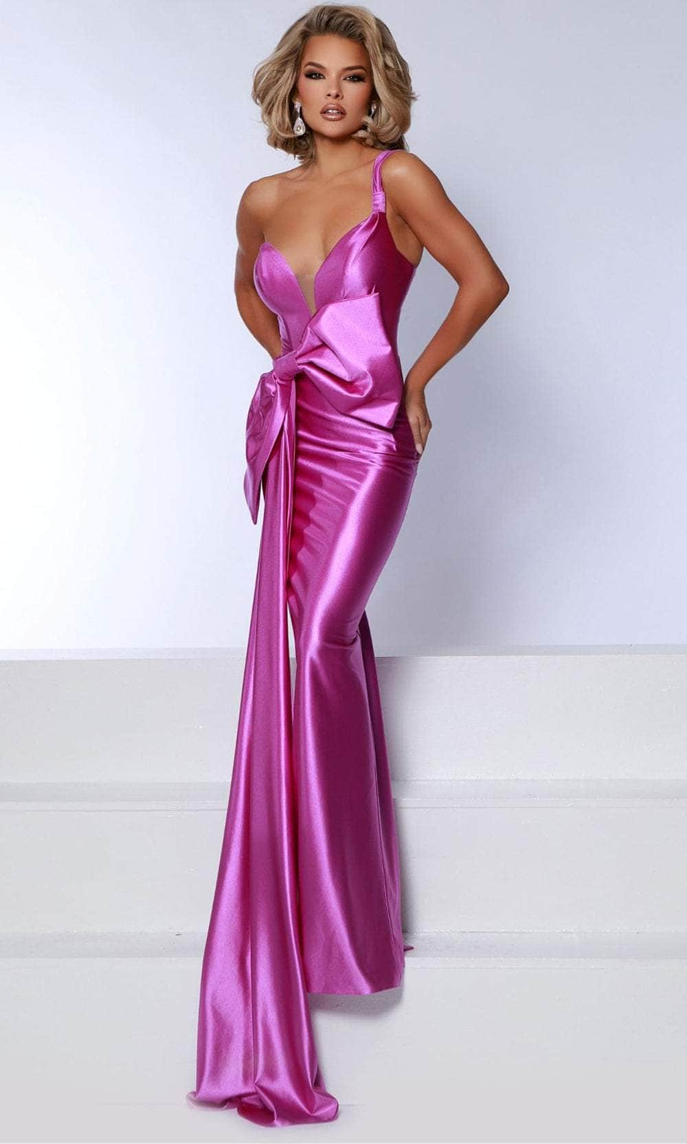 Johnathan Kayne DPO4 - Plunging Neck One-Shoulder Evening Gown Prom Dresses