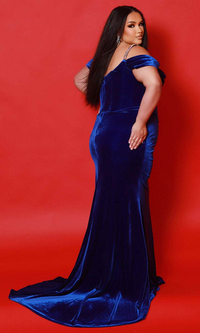 Johnathan Kayne for Sydney's Closet JK2514 - Fitted Jersey Gown with V-neckline Prom Dresses