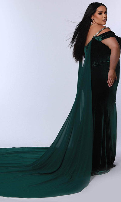 Johnathan Kayne for Sydney's Closet JK2514 - Fitted Jersey Gown with V-neckline Prom Dresses