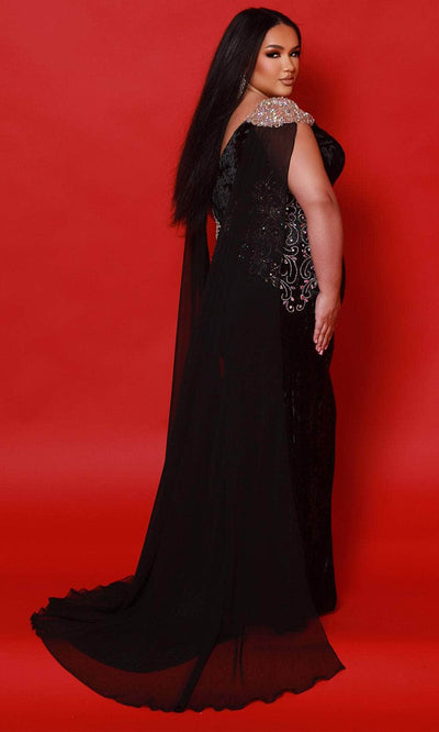 Johnathan Kayne for Sydney's Closet JK2515 - Floral Beaded Mermaid Gown with Slit Formal Gowns