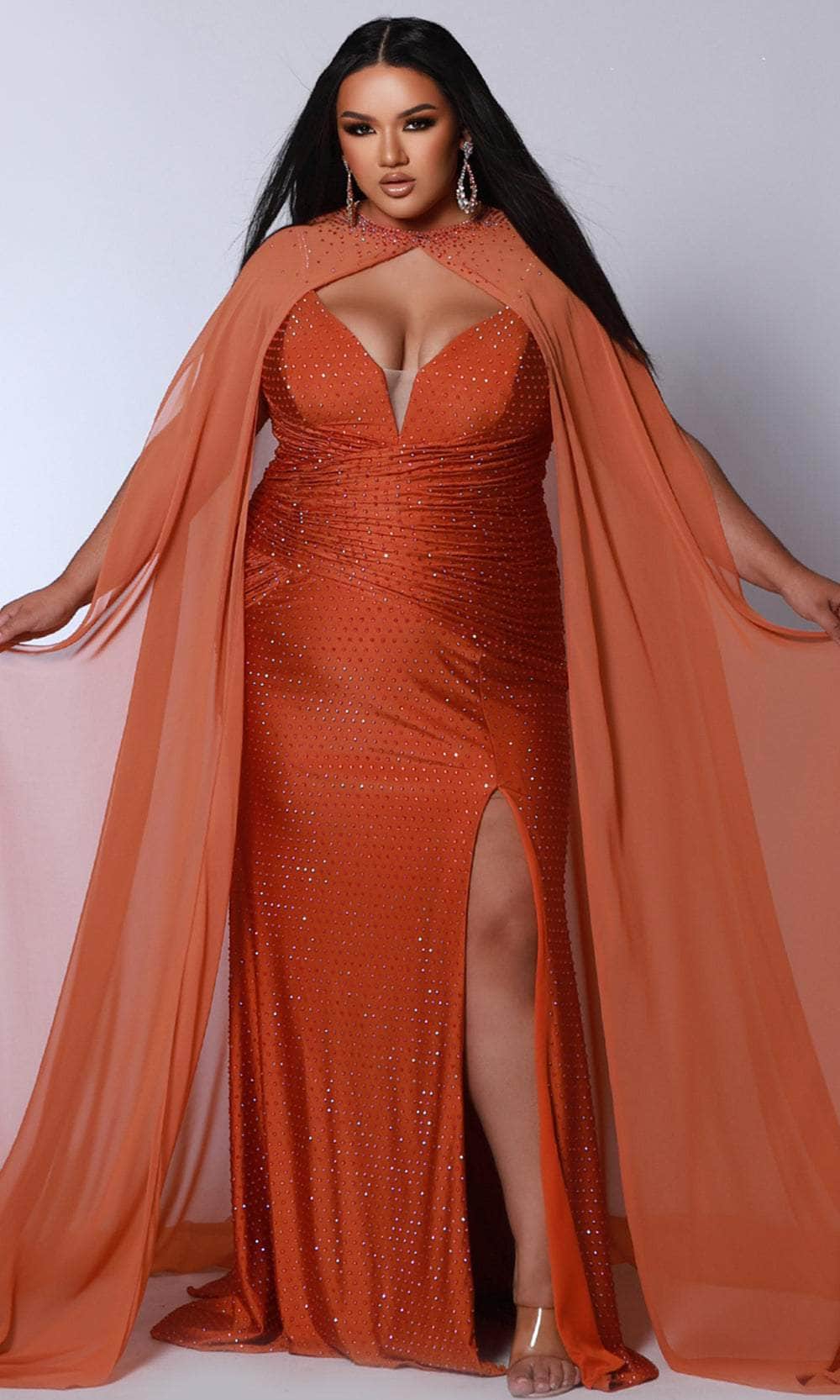 johnathan kayne orange dress Johnathan Kayne Collection 2400