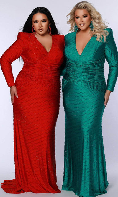 Johnathan Kayne for Sydney's Closet JK2519 - Beaded V-neck Evening Gown Mother of the Bride Dresses