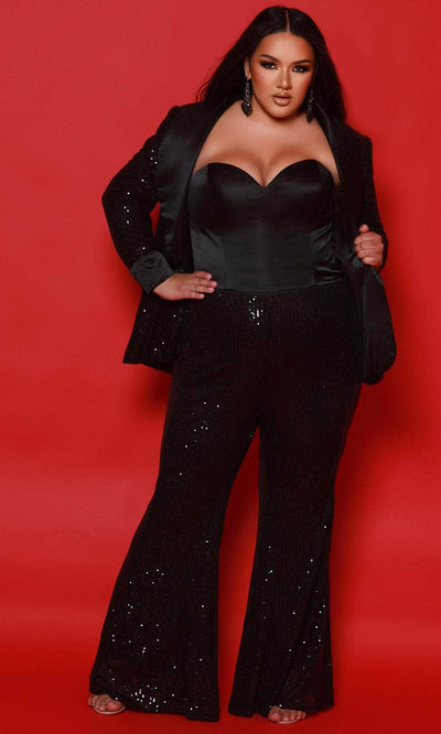 Johnathan Kayne for Sydney's Closet JK2520 - Fitted Jersey Evening Gown with Slit Formal Pantsuits
