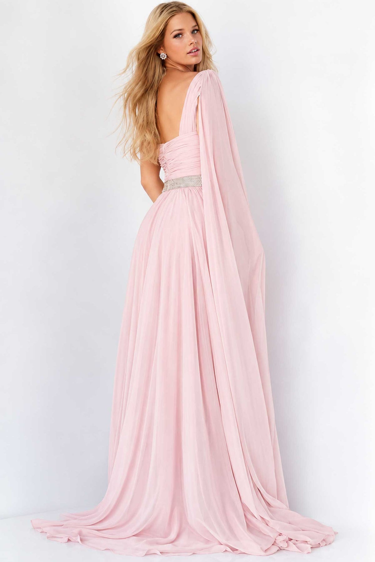 Jovani  07248 - One Shoulder Chiffon Gown