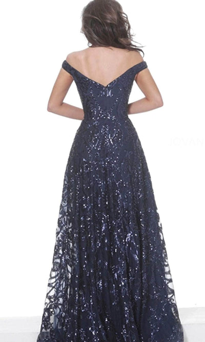 Jovani 02932 - Off Shoulder Sequin Evening Dress Evening Dresses