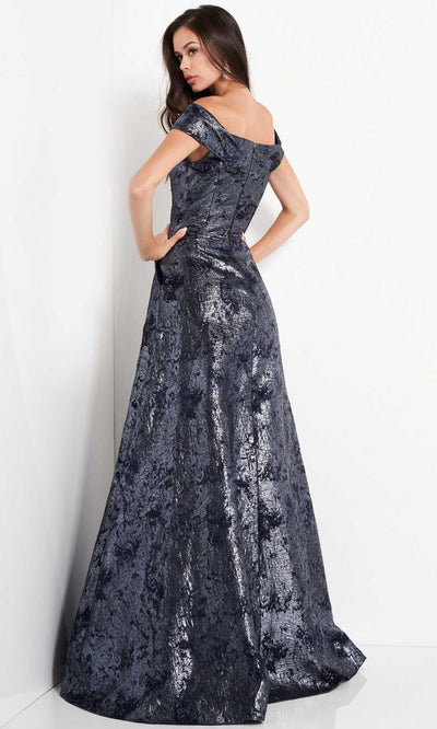 Jovani - 03674 Metallic Off Shoulder A-Line Gown Prom Dresses