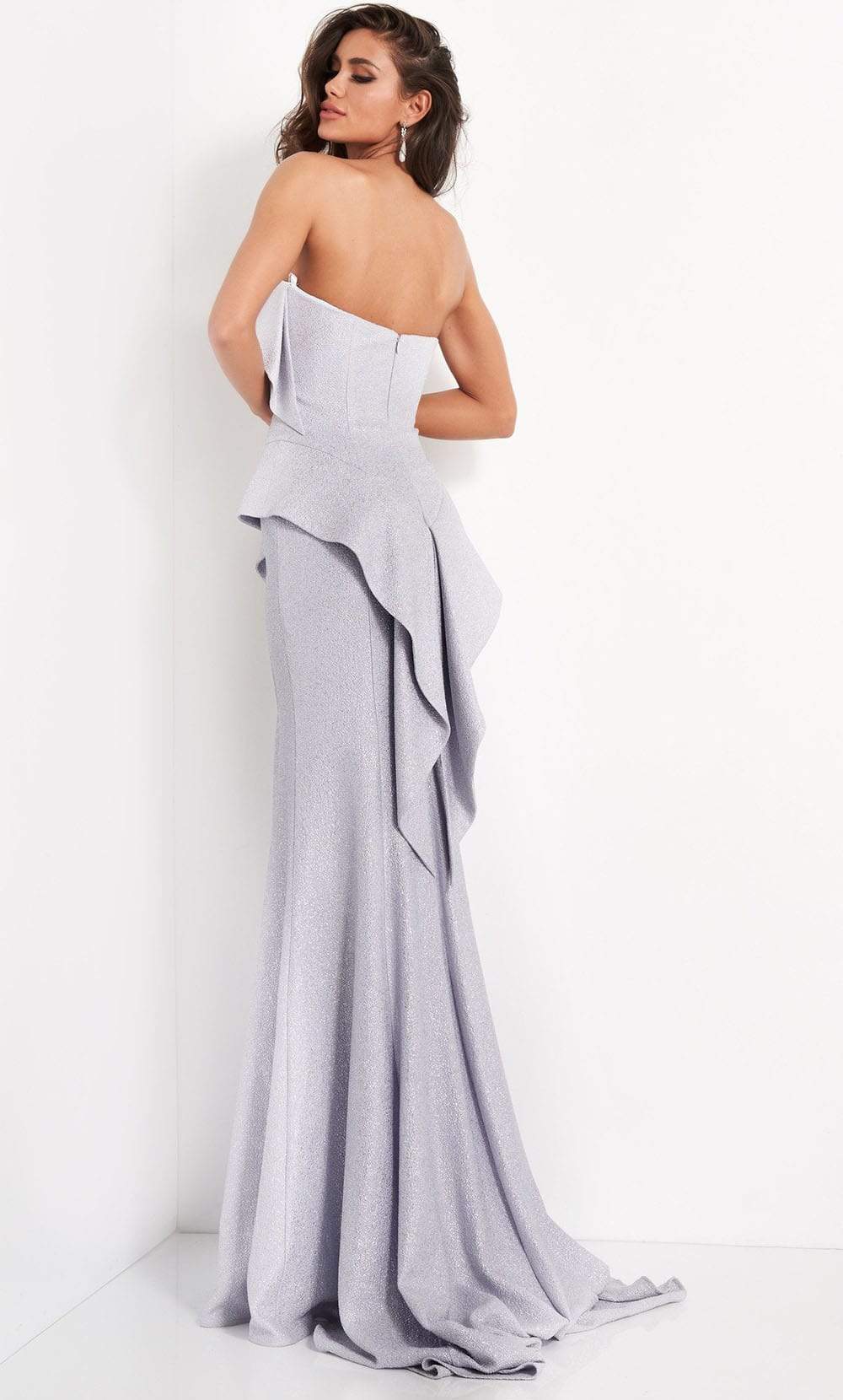 Jovani - 04430 Strapless Sweetheart Sheath Dress With Train Evening Dresses