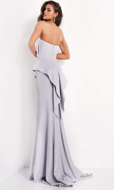 Jovani - 04430 Strapless Sweetheart Sheath Dress With Train Evening Dresses