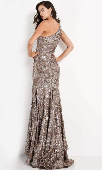 Jovani - 05076 One Shoulder Sequin Embroidered Mermaid Gown Evening Dresses