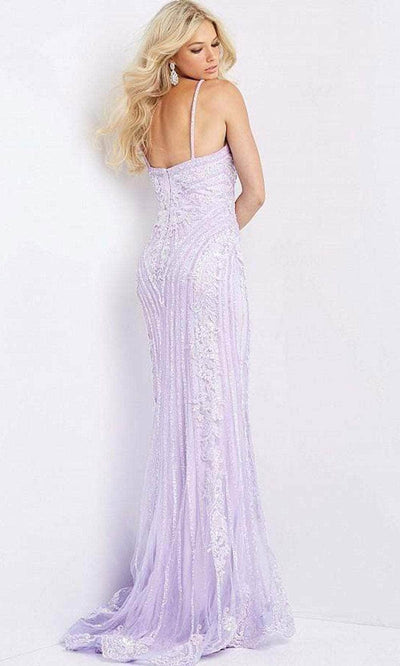 Jovani - 05752 Beaded Plunging V-Neck Mermaid Gown Prom Dresses