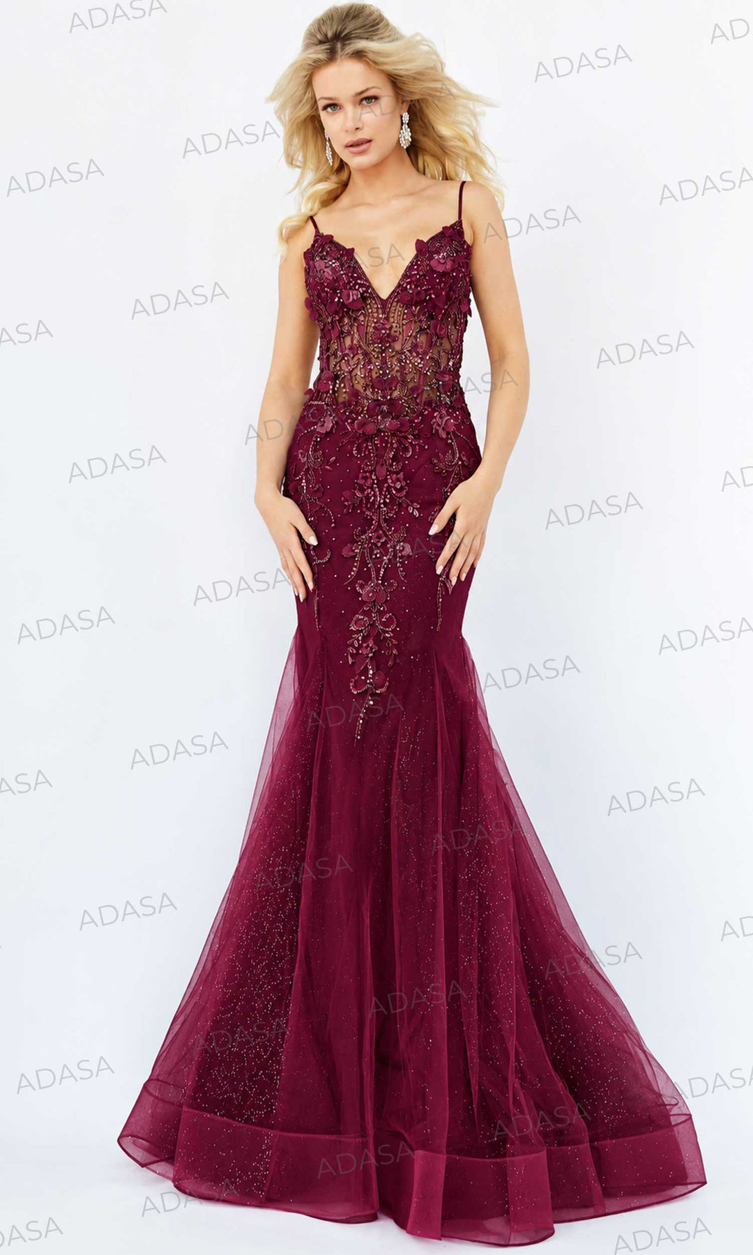 Jovani 05839 - Embellished Mermaid Prom Dress