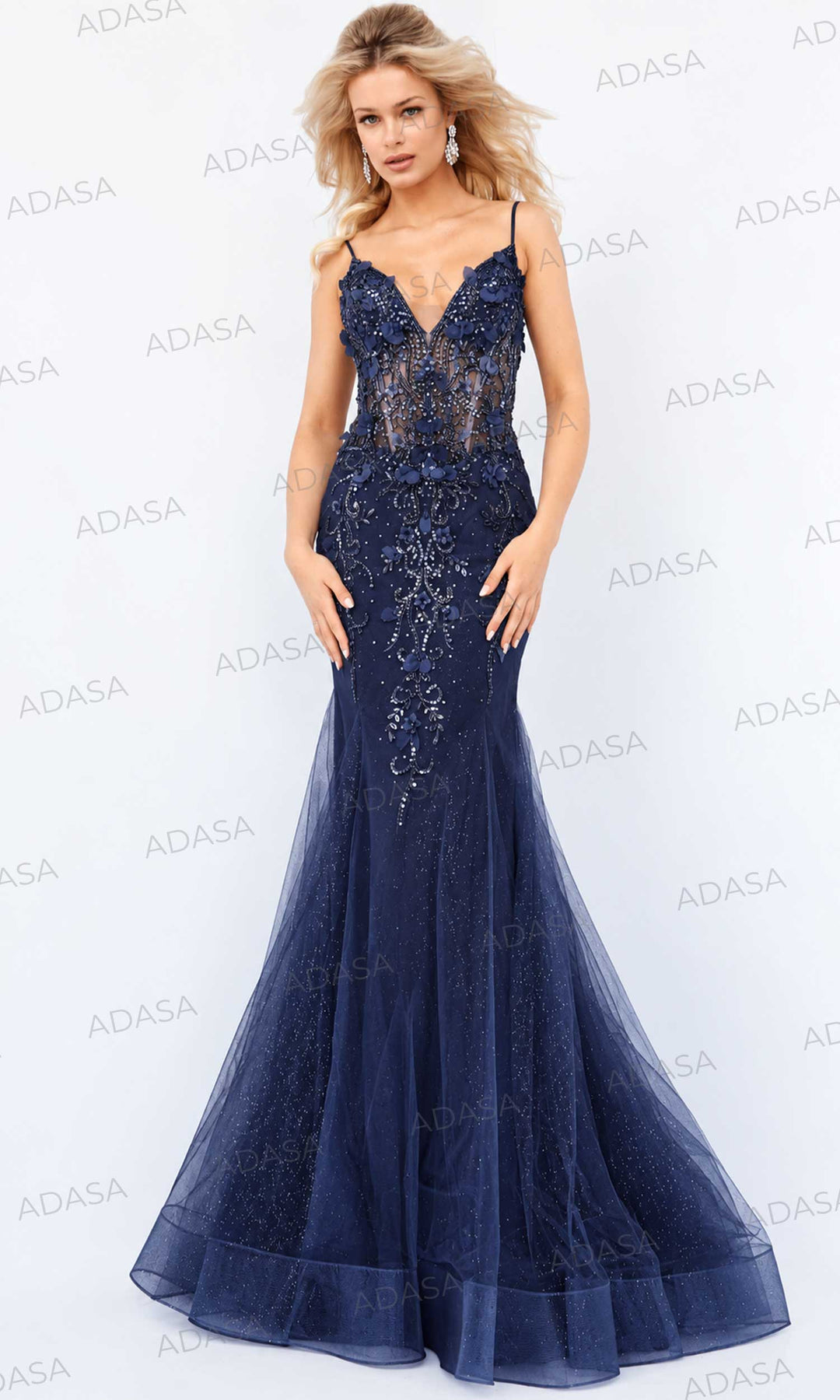 Jovani 05839 - Embellished Mermaid Prom Dress