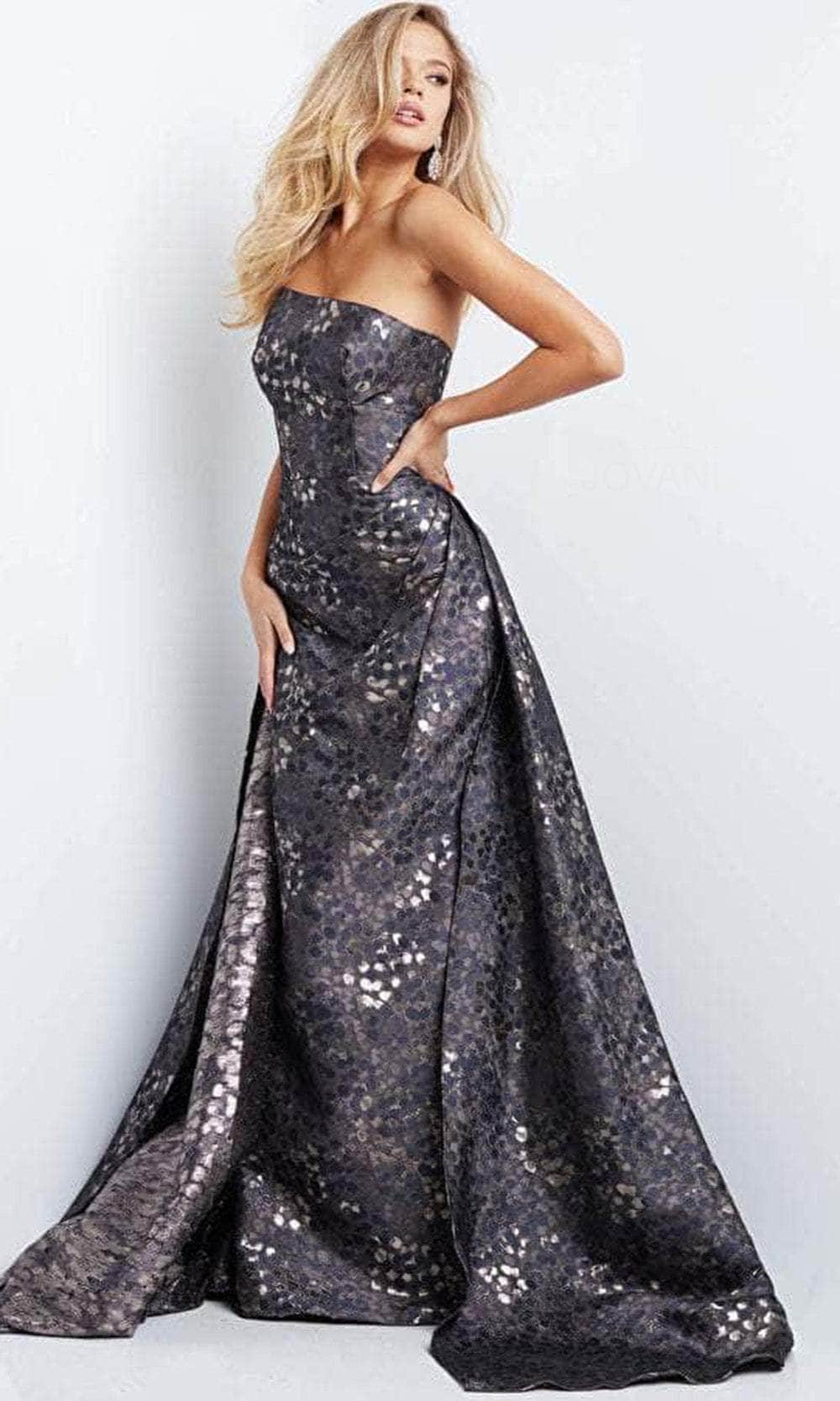 Jovani 06255 - Strapless Straight Across Neck Evening Gown Prom Dresses