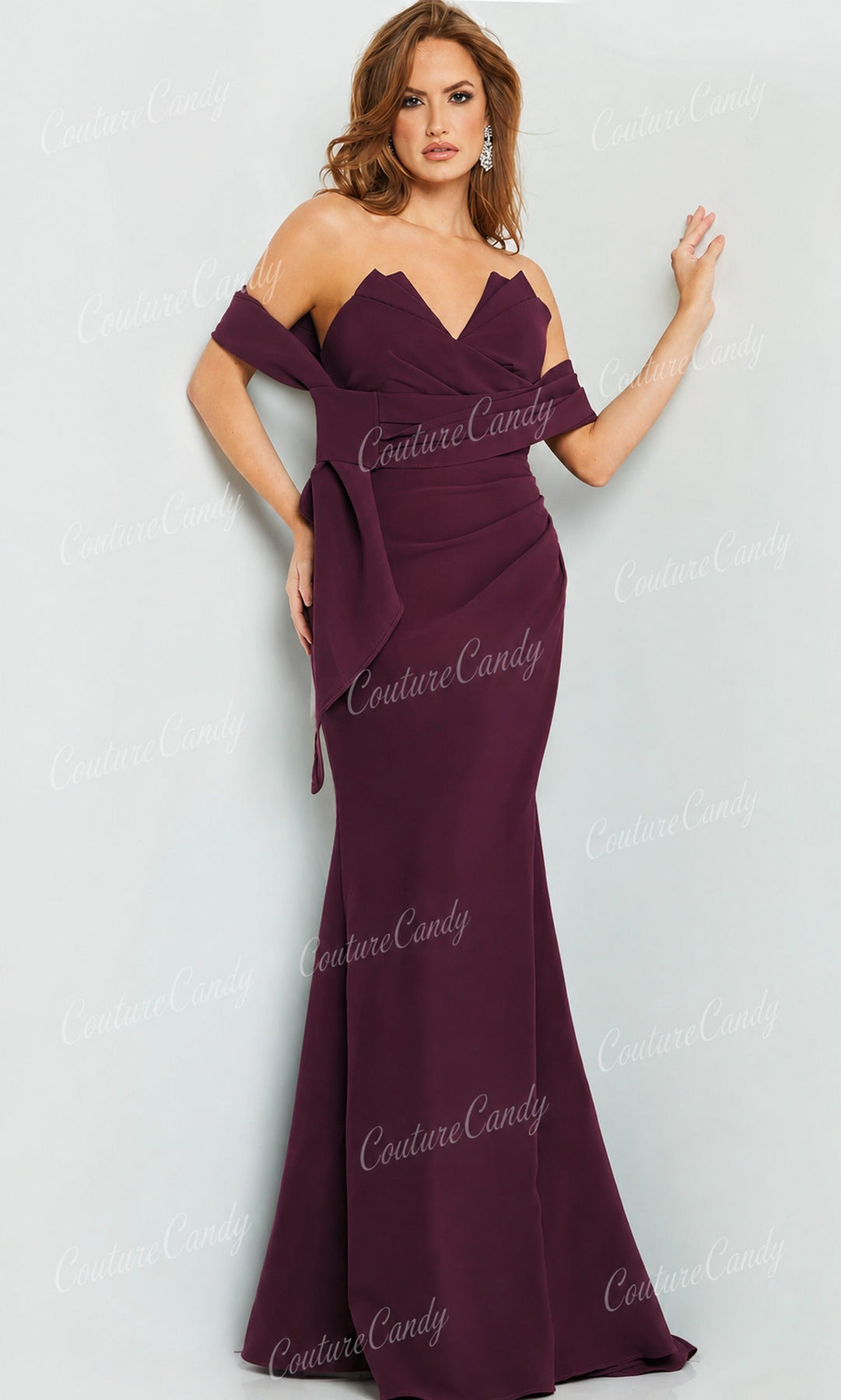 Jovani 06403SC - Sweetheart Gown with Shawl