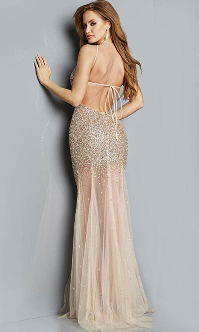 Jovani 06578 - Embellished Open Back Evening Dress Evening Dresses