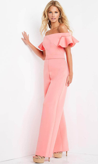 Jovani 06713 - Off Shoulder Evening Jumpsuit Formal Pansuits