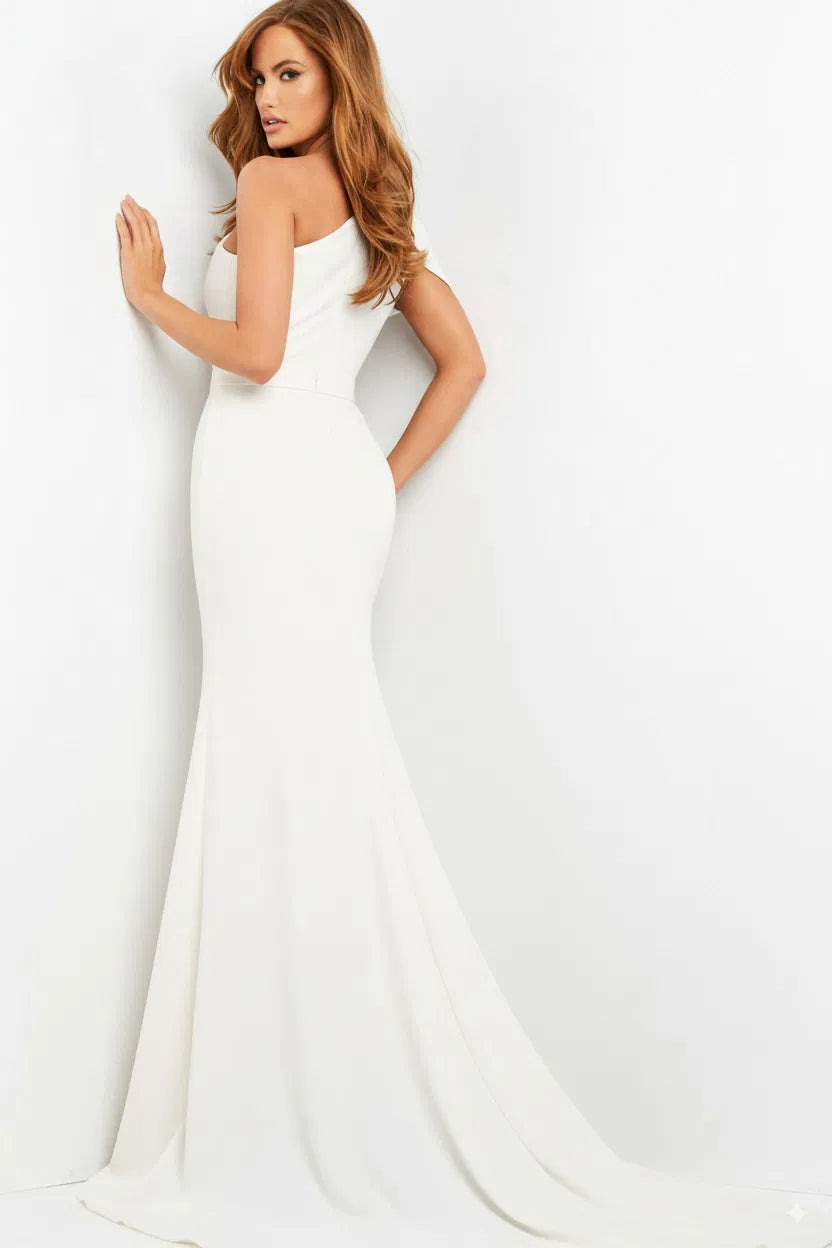 Jovani 06753 One Shoulder Fitted Evening Dress