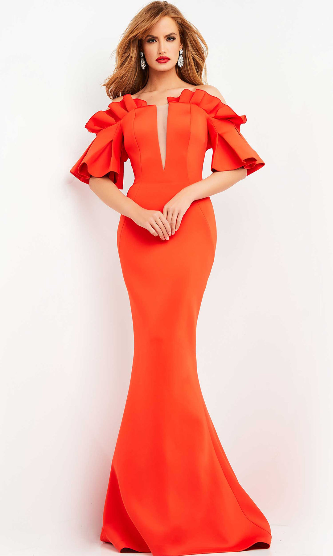 Jovani 06901 - Elegant Mermaid Off Shoulder Gown