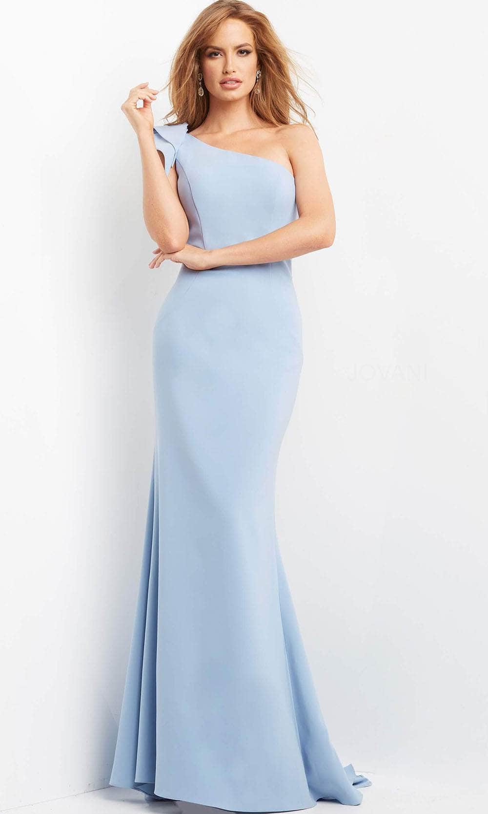 Jovani 06935 - Ruffle One Shoulder Evening Dress Evening Dresses