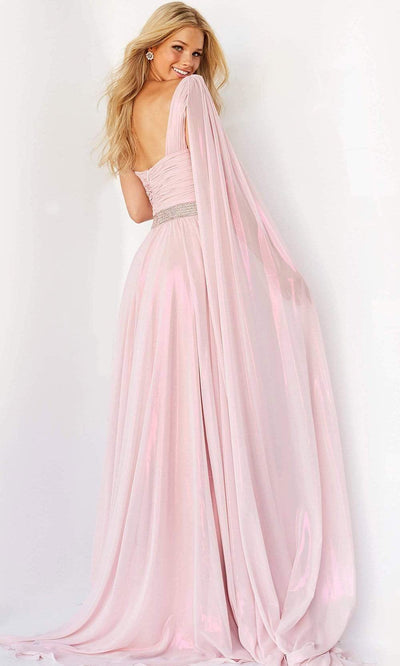 Jovani - 07248 One Shoulder Draped Chiffon Gown Special Occasion Dress