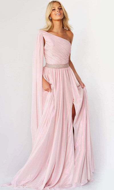 Jovani - 07248 One Shoulder Draped Chiffon Gown Special Occasion Dress