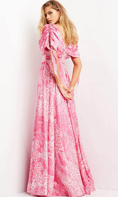Jovani 07586 - Deep V Neck Maxi Evening Dress Evening Dresses
