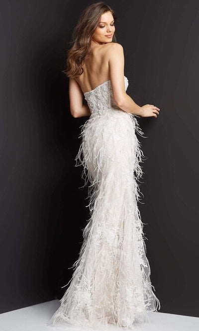 Jovani - 07914 Embroidered Sweetheart Fringed Gown Evening Dresses