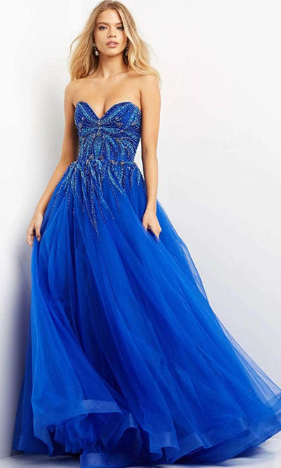 Jovani 07946 - Beaded Sweetheart Prom Ballgown Prom Dresses 00 / Royal